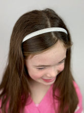 Load image into Gallery viewer, Skinny Headband | White Shimmer
