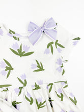 Load image into Gallery viewer, Maeve | Textured Lilac Ruffle Bow | Standard | Left Clip
