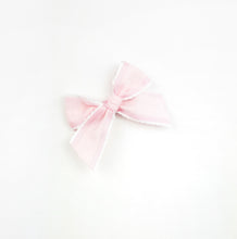 Load image into Gallery viewer, Maeve | Textured Pink Ruffle Bow | Standard | Right Clip
