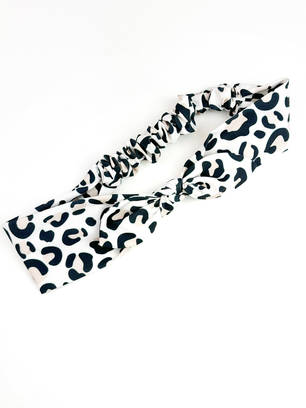Stretch Back Headband with Bow | Neutral Leopard | One Size Fits Most {PRE-ORDER}