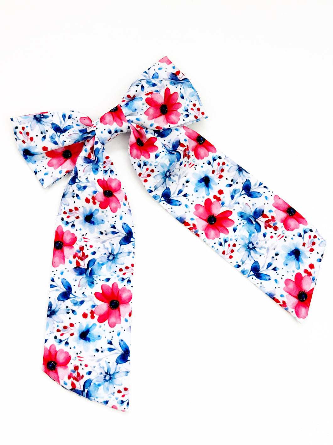 Maeve | Patriotic Floral | Long Tail | Left Clip