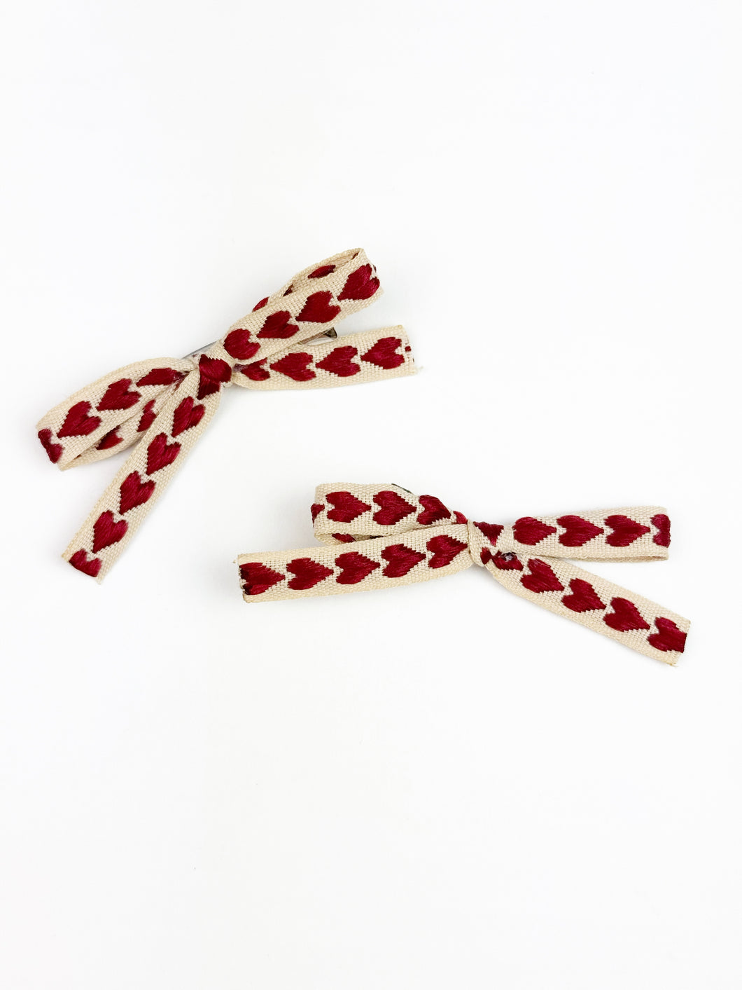 Pigtail Set | Red Hearts {PRE-ORDER}