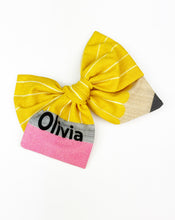 Load image into Gallery viewer, Personalized Classic Pencil Bow {PRE-ORDER}
