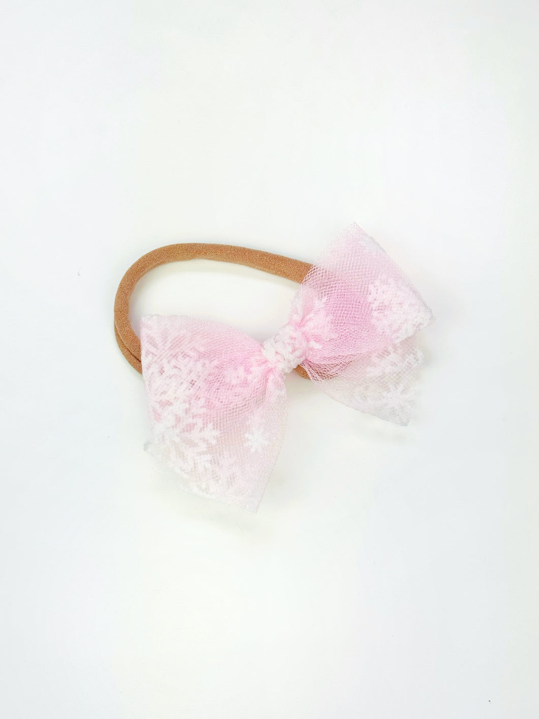 Maeve | Pink Snowflakes | Standard | Headband {PRE-ORDER}