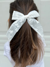 Load image into Gallery viewer, Maeve | Dainty Tulle Bow | Long Tail | Right Clip
