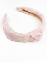 Load image into Gallery viewer, Knotted Headband | Flocked Heart {PRE-ORDER}
