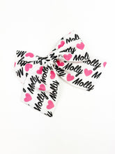 Load image into Gallery viewer, Maeve | Personalized | Oversized | Name with Pink Hearts {PRE-ORDER}
