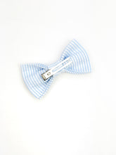 Load image into Gallery viewer, Leo Bow Tie | Light Blue Seersucker
