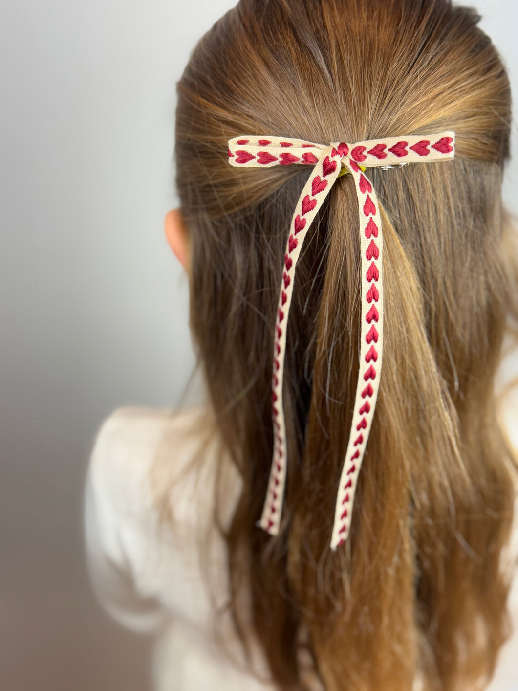 Maeve | Red Hearts | Long Tail | Hair Elastic {PRE-ORDER}