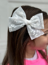 Load image into Gallery viewer, Maeve | Dainty Tulle Bow | Oversized | Right Clip
