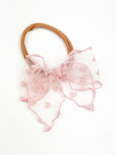 Load image into Gallery viewer, Maeve | Flocked Heart | Standard | Headband {PRE-ORDER}
