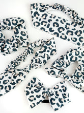 Load image into Gallery viewer, Stretch Back Headband with Bow | Neutral Leopard | One Size Fits Most {PRE-ORDER}
